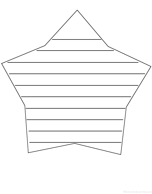 Star: Shape Poem - Printable Worksheet. EnchantedLearning.com