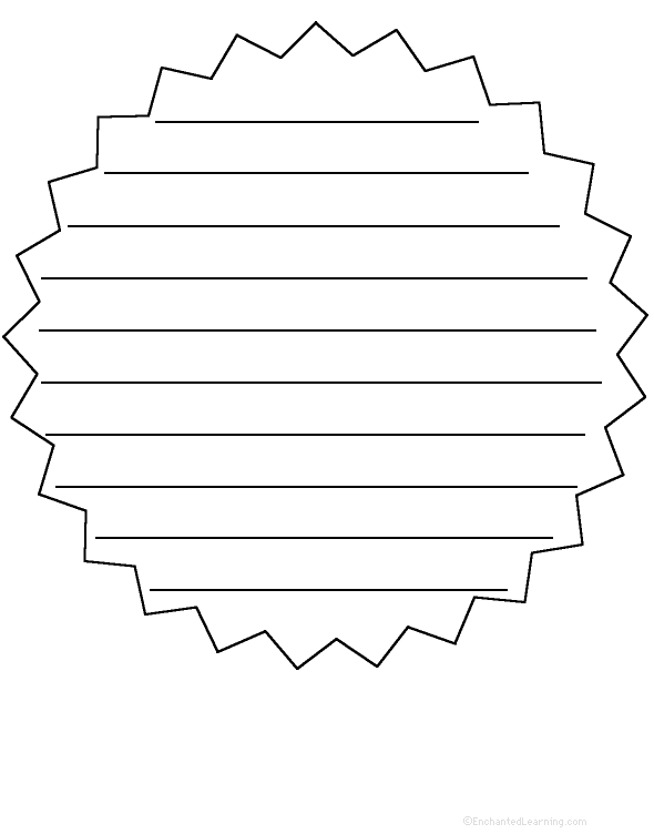 Sun: Shape Poem - Printable Worksheet. EnchantedLearning.com