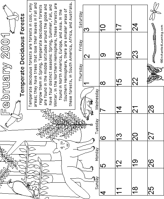 Search result: 'February Calendar 2001 Biomes'