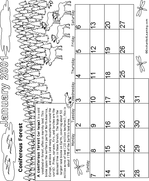 Search result: 'January Calendar 2001 Biomes'