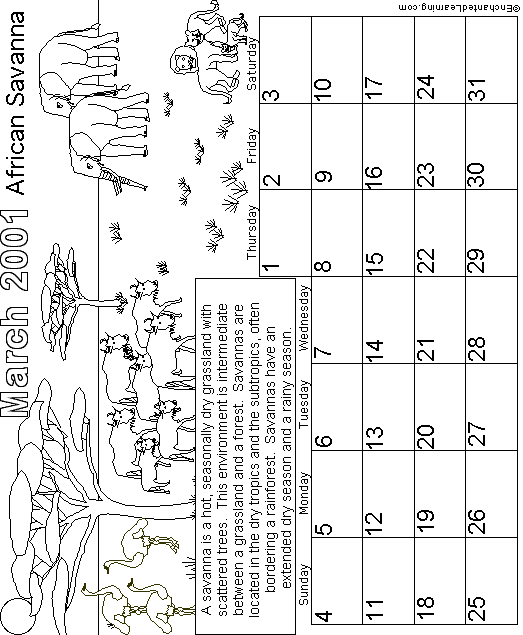 Search result: 'March Calendar 2001 Biomes'