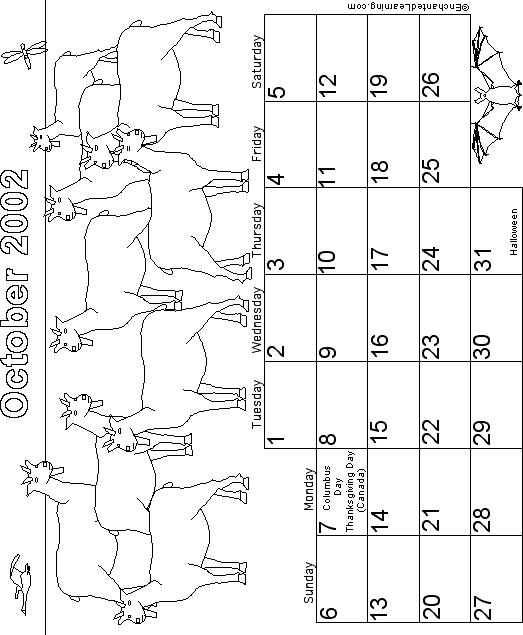 Search result: 'October Calendar 2002 - Farm'