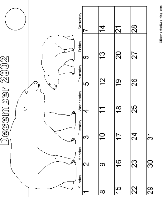 December Calendar 2002: EnchantedLearning com