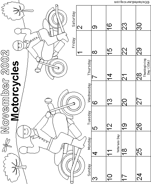 Search result: 'November Calendar 2002 -Wheeled Vehicles'