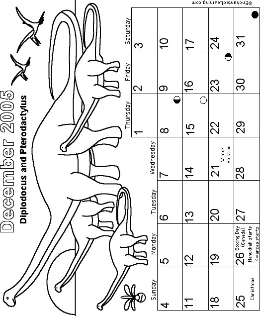 December Calendar 2005: CoolDinos com