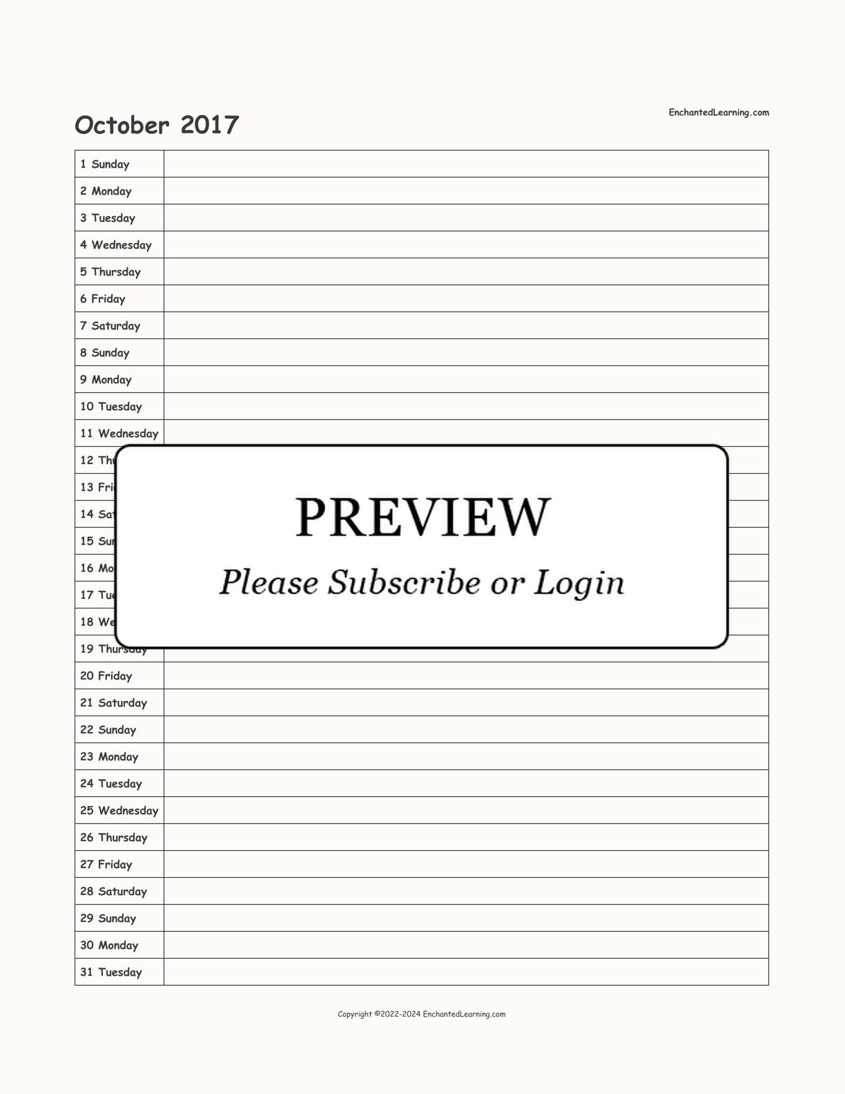 2017-2018 School-Year Scheduling Calendar interactive printout page 4
