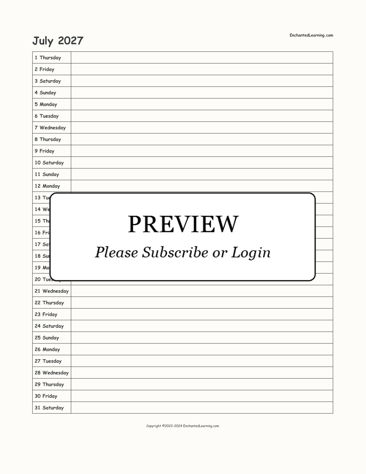 2027-2028 School-Year Scheduling Calendar interactive printout page 1