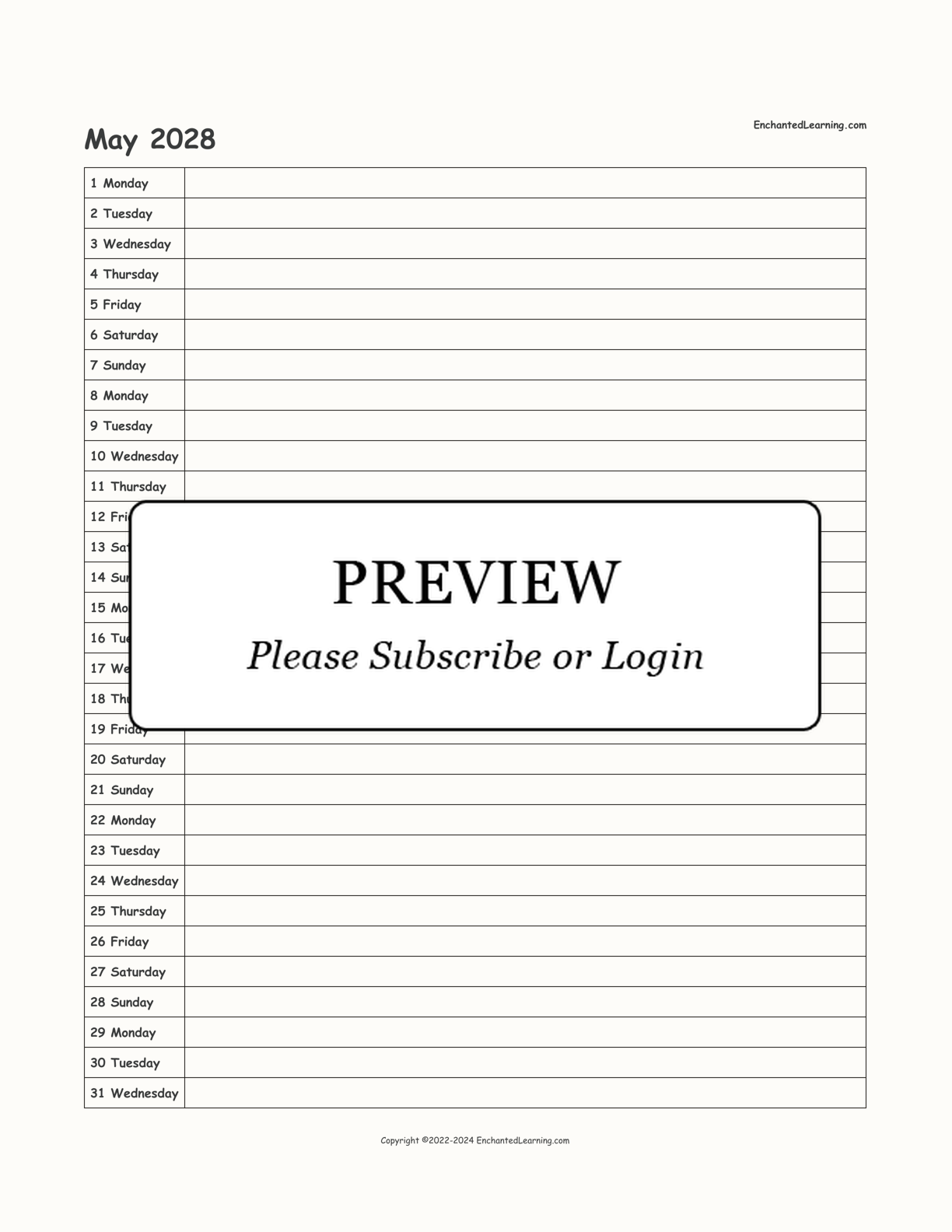 2027-2028 School-Year Scheduling Calendar interactive printout page 11