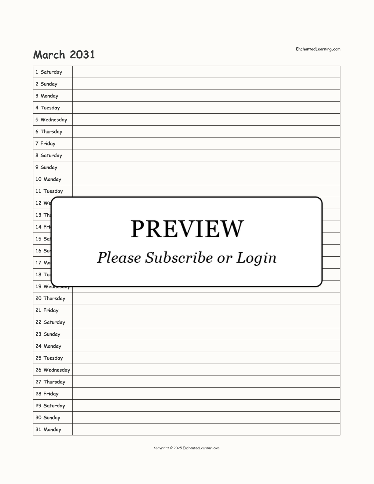 2030-2031 School-Year Scheduling Calendar interactive printout page 9