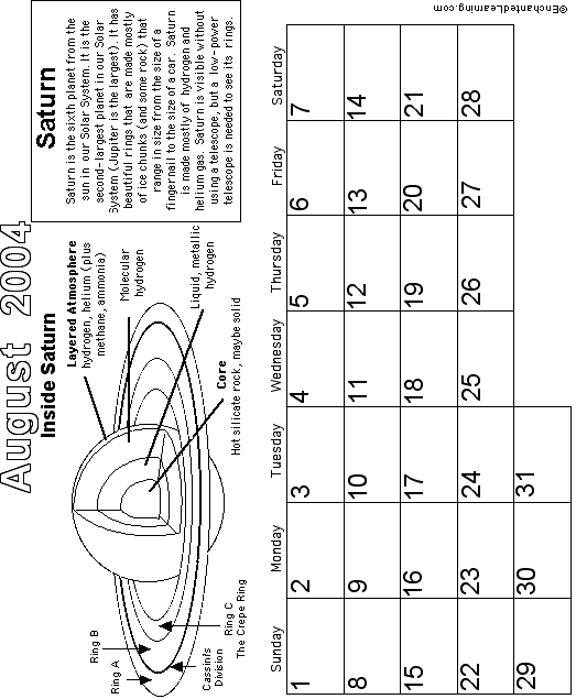 August Calendar 2004: EnchantedLearning com