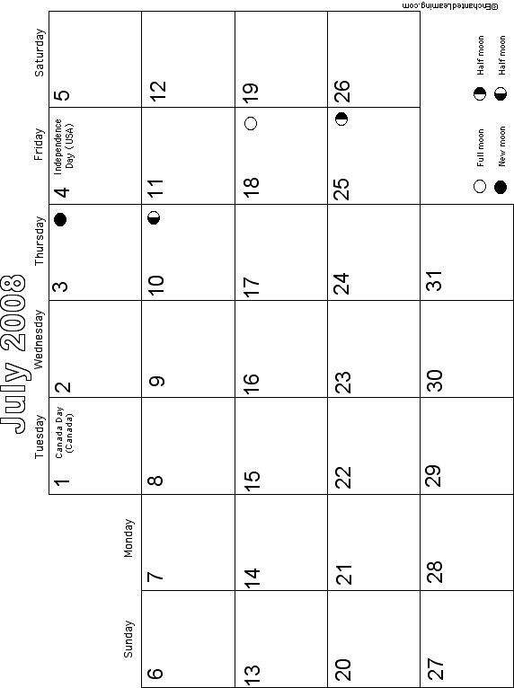 Search result: 'July Teacher's Planning Calendar 2007-2008 Printable'