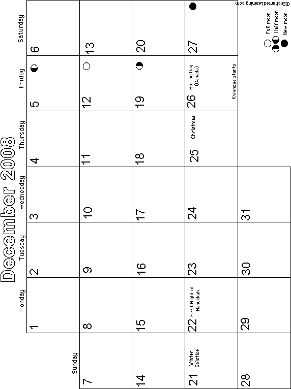 Search result: 'December Teacher's Planning Calendar 2008-2009 Printable'