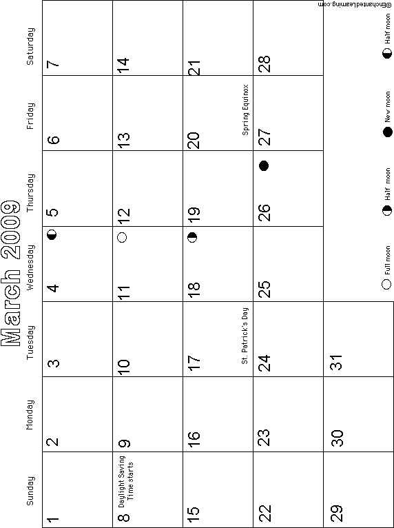 Search result: 'March Teacher's Planning Calendar 2008-2009 Printable'