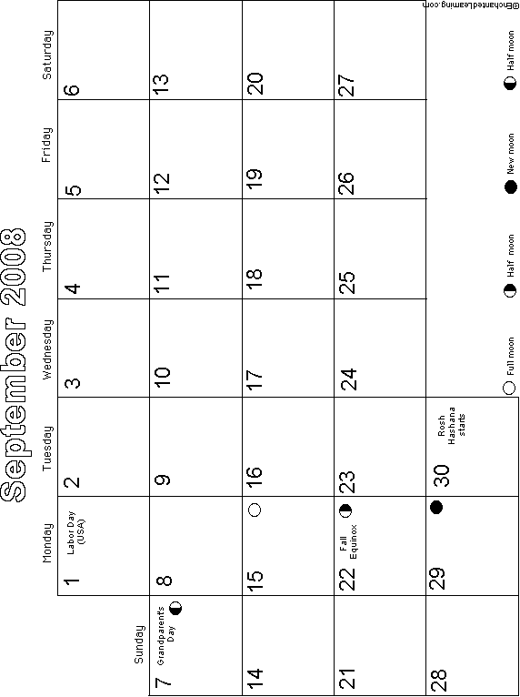 Search result: 'September Teacher's Planning Calendar 2008-2009 Printable'