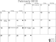 February Teacher's Planning Calendar 2013-2014 Printable ...