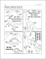 Search result: 'Dinosaur Valentine Cards #1'