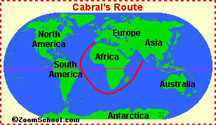Map of Cabral's Route
