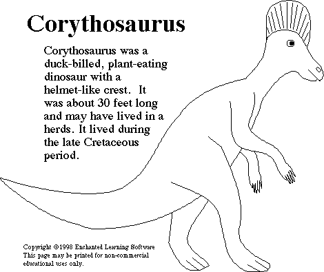 corythosaurus coloring page