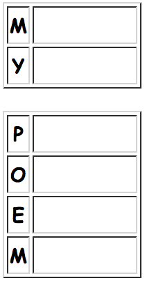 Generate Your Own Acrostic Poem Worksheets