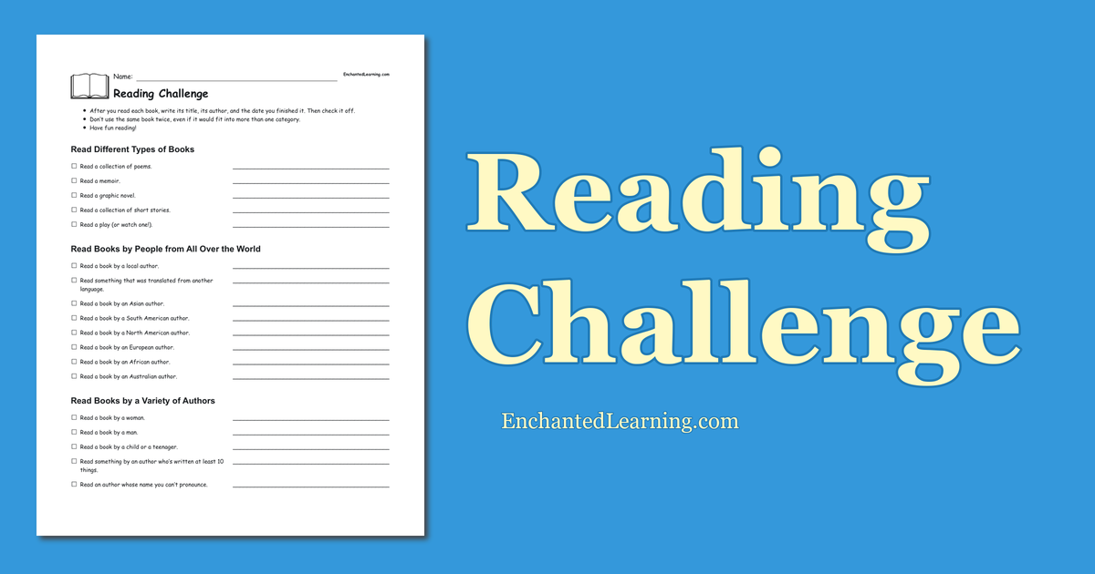 Reading Challenge! - Enchanted Learning