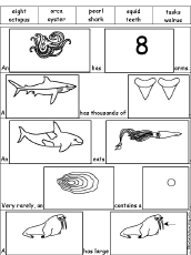 picture cloze worksheet ocean animals enchanted learning