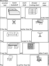 Furniture Names & Household Items Vocabulary. 