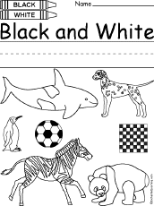 Black and White Worksheet