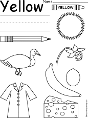 things that are yellow coloring pages