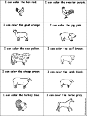 I Can Color Farm Animals