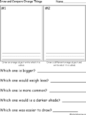 Search result: 'Two Orange Things - Draw and Compare'