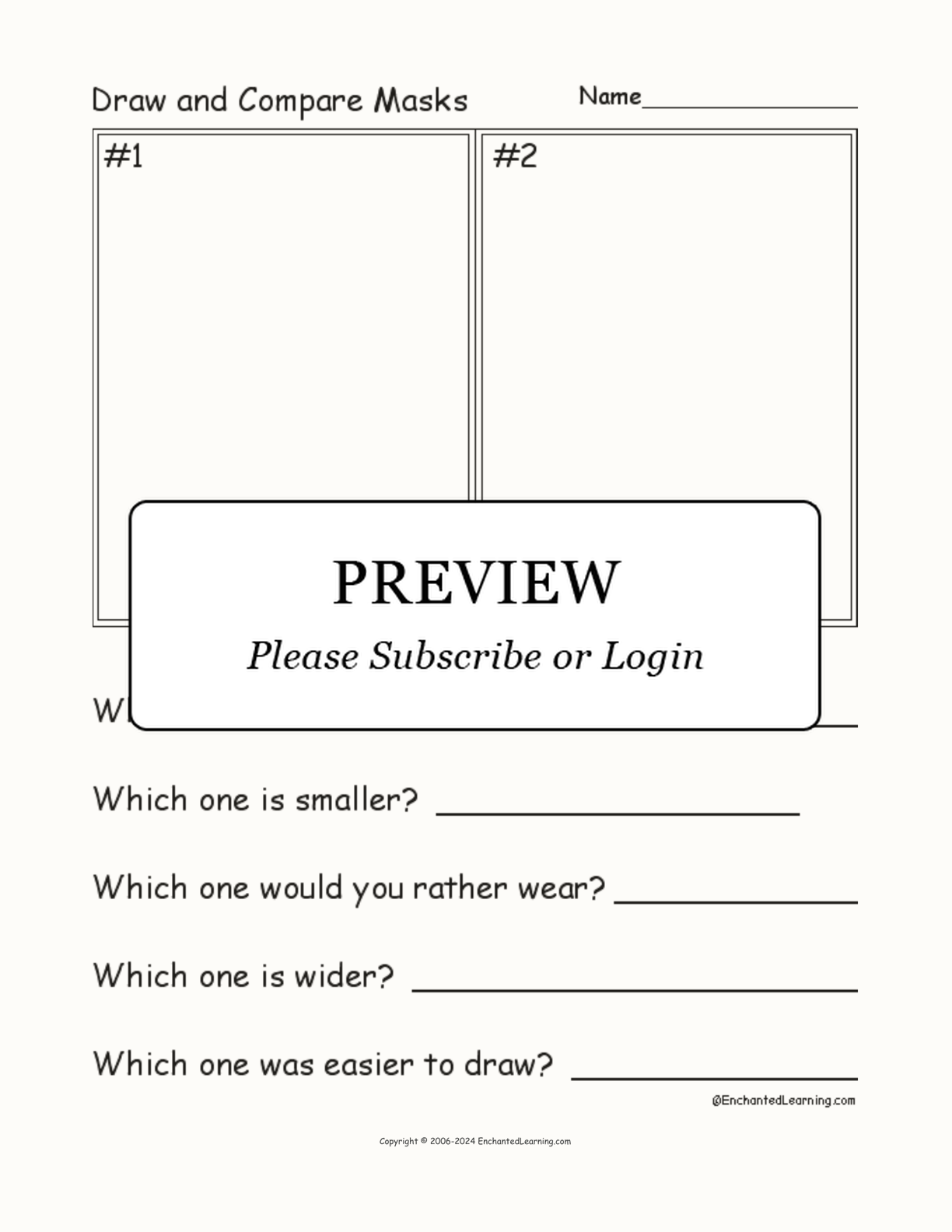 Draw and Compare Masks interactive worksheet page 1