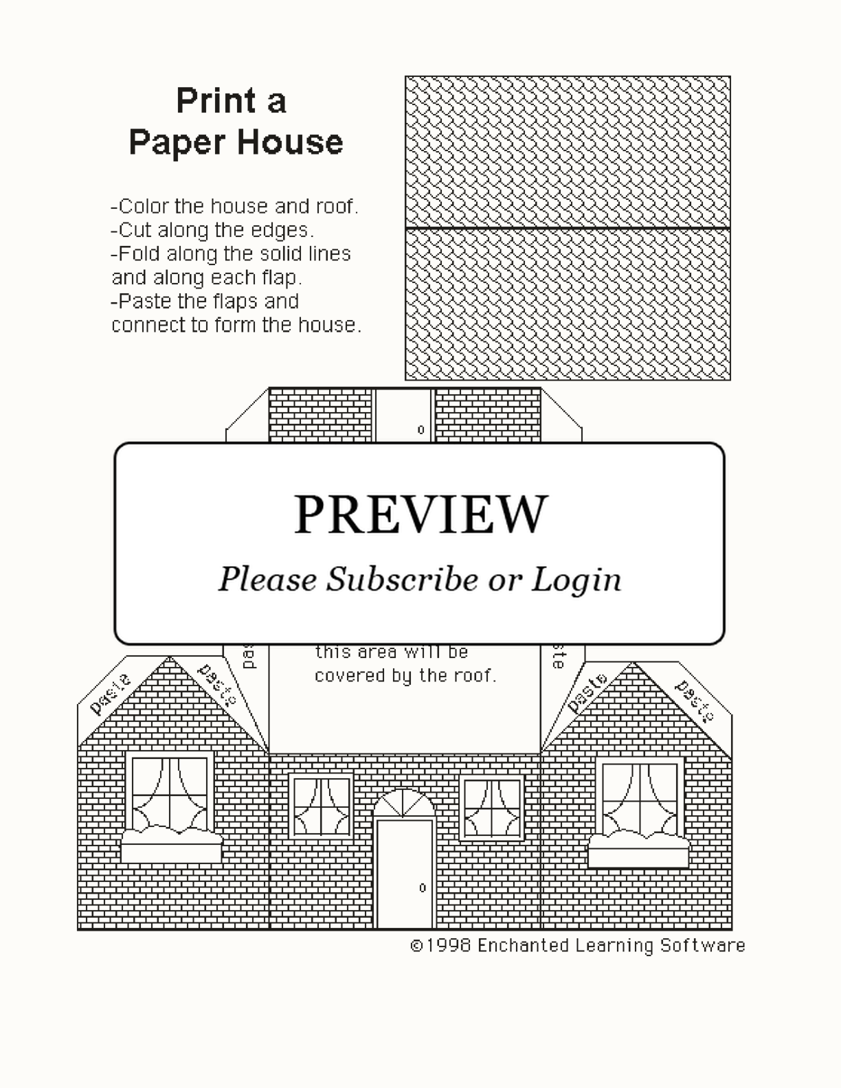 house template printable