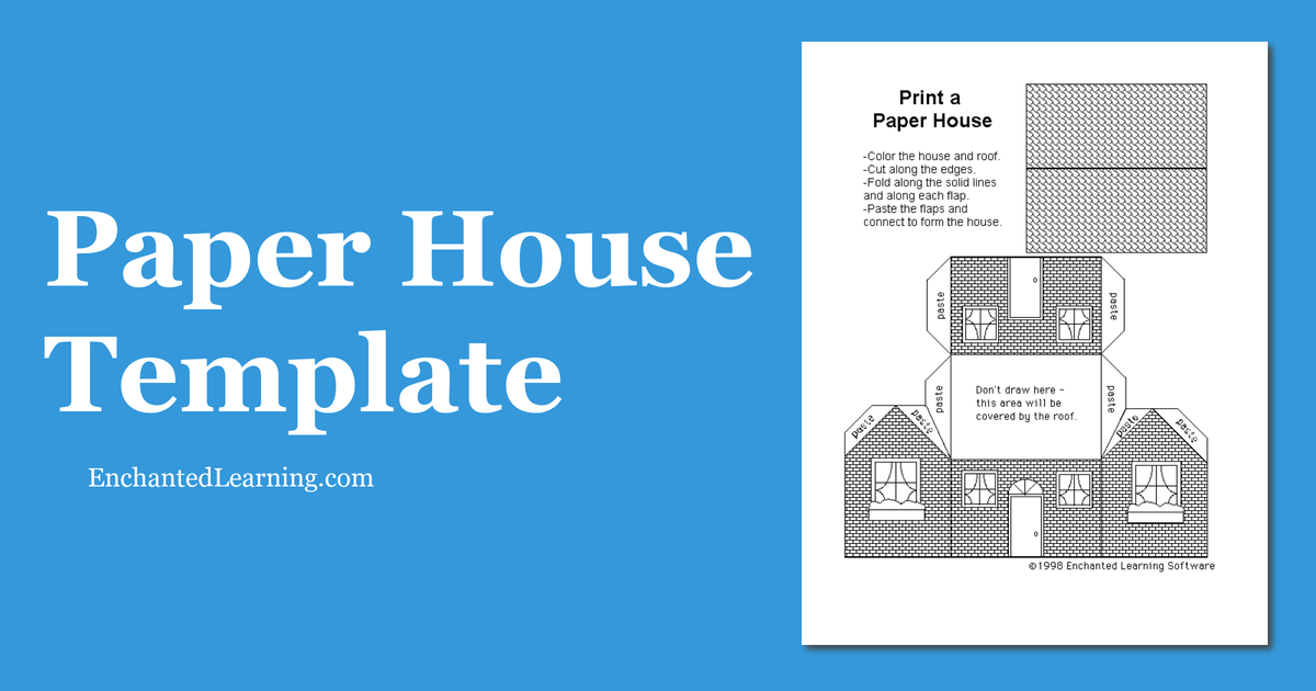 paper house template to print