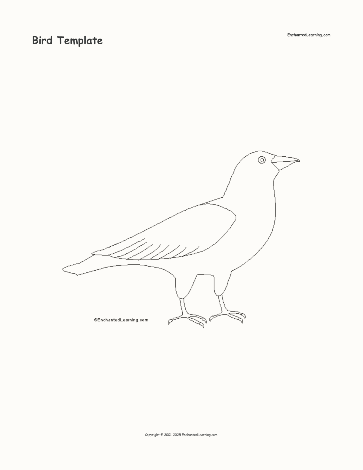 bird outline for craft