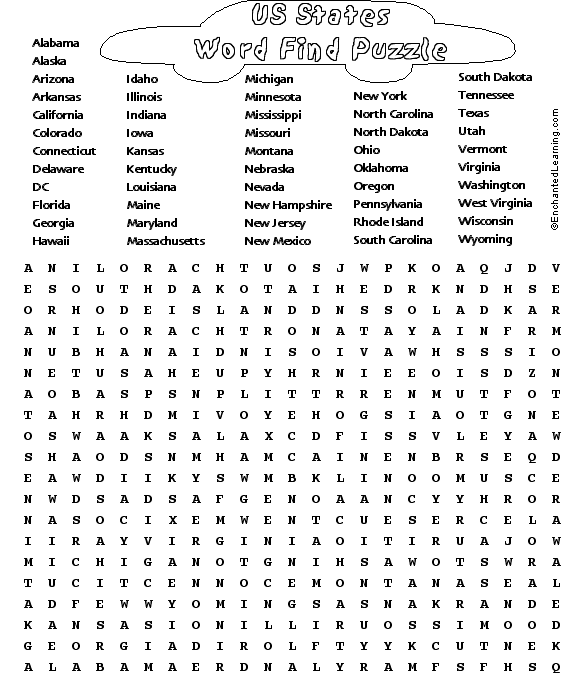Search July 4th Word Puzzles Enchanted Learning