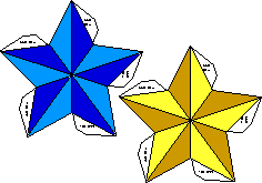 This is a picture of the two cut-out star ornaments.