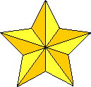 This is a picture of the nearly finished star ornament craft.
