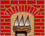 Brown Paper Fireplace
