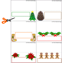 How to cut out the Christmas placecard template