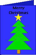 This image is of a finished Christmas card.