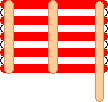 Flag after adding vertical support sticks