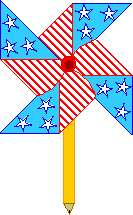 A finished pinwheel craft.