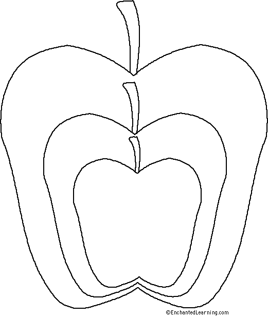 apple template black and white