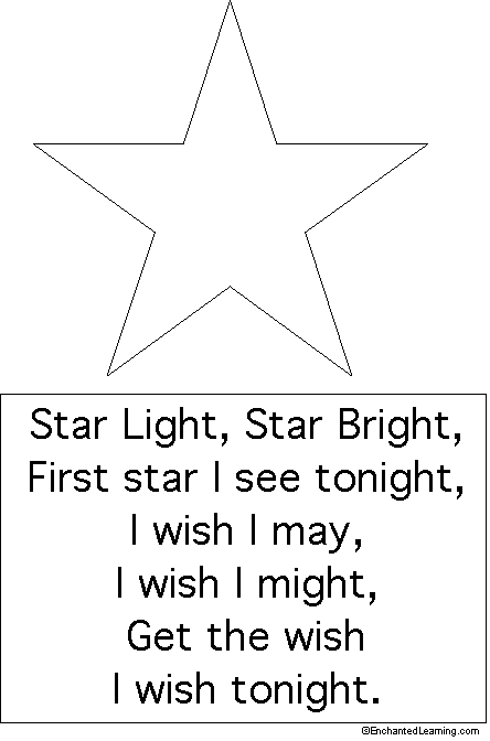 Star Light Template - Enchanted Learning Software