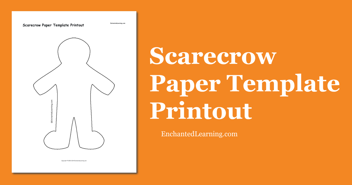 Scarecrow Paper Template Printout Enchanted Learning