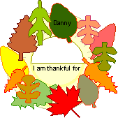 Thankful Wreath of Leaves craft