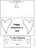 Valentine Coupon Card Craft - Enchanted Learning Software