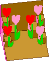 Pop-up heart garden Valentine's card