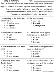 Search result: 'Moon Definition - Multiple choice comprehension quiz'