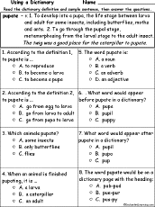 Search result: 'Pupate Definition - Multiple choice comprehension quiz'